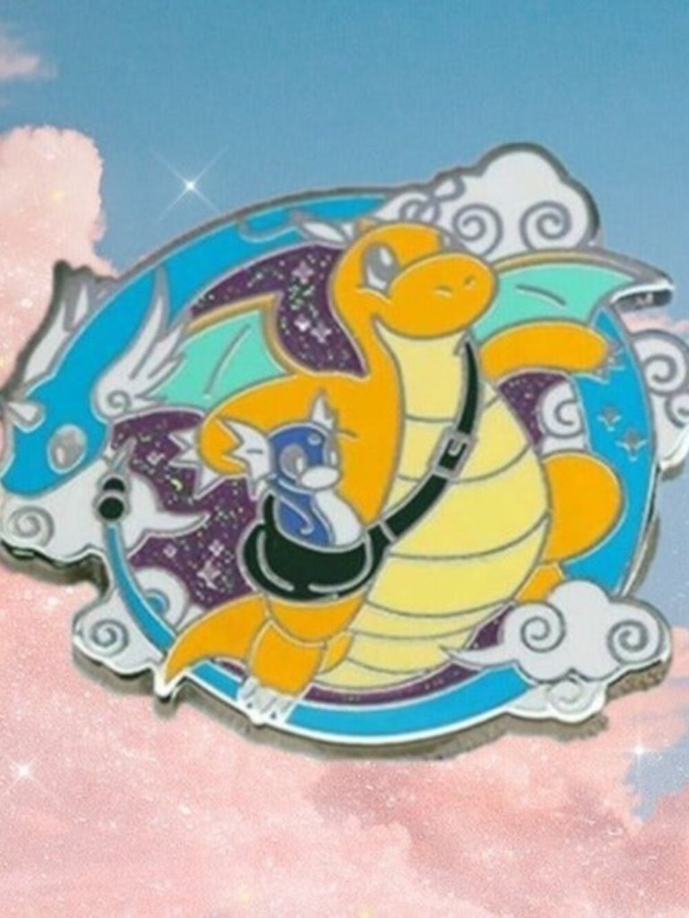 Pokemon Dratini, Dragonair, Dragonite Evolution Enamel Pin